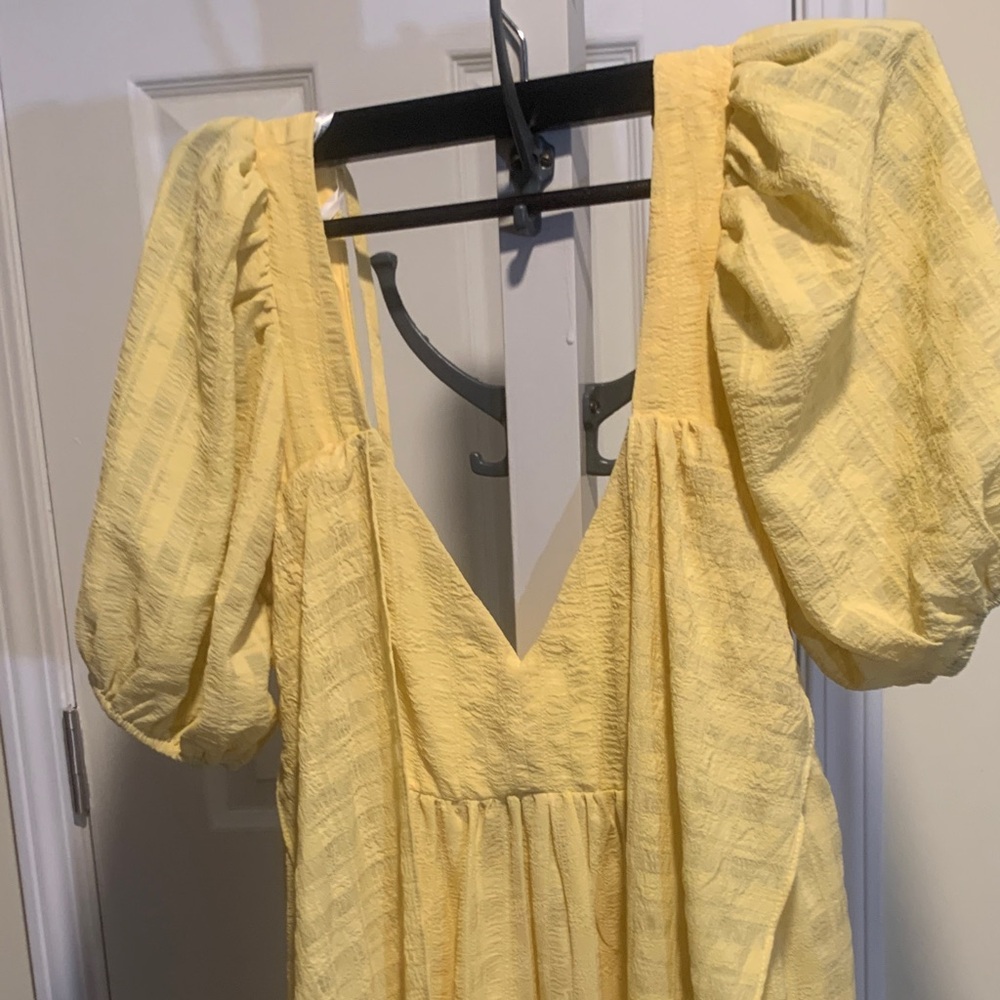 Lulu's Sunny Yellow Midi Dress - Picture 2 of 9